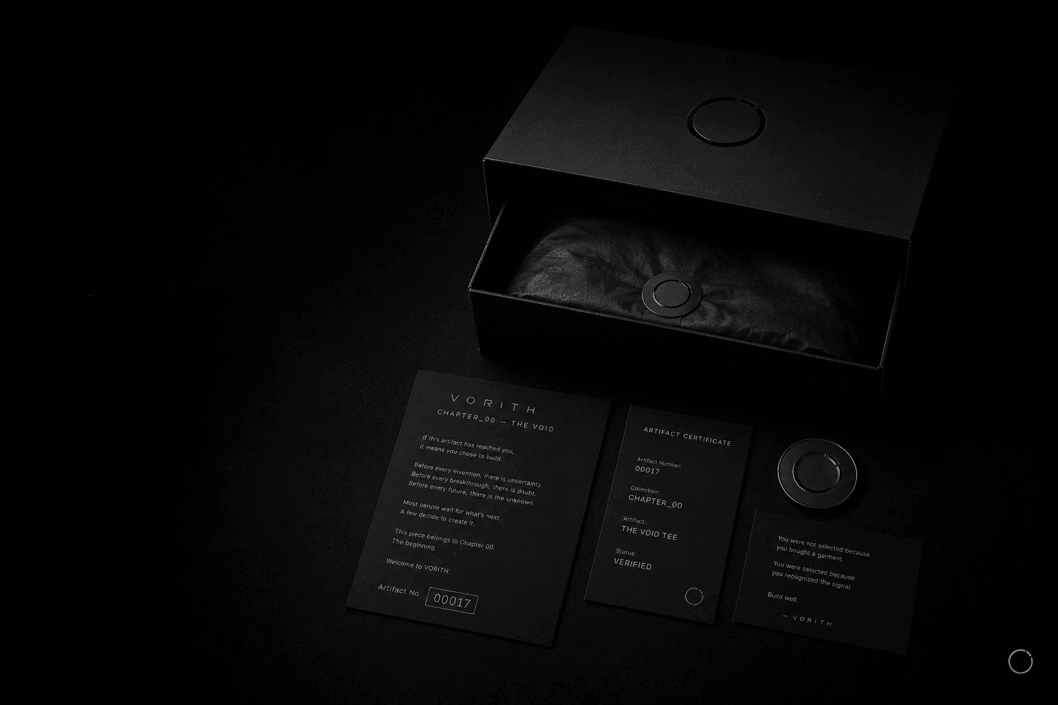 Vorith invitation packaging